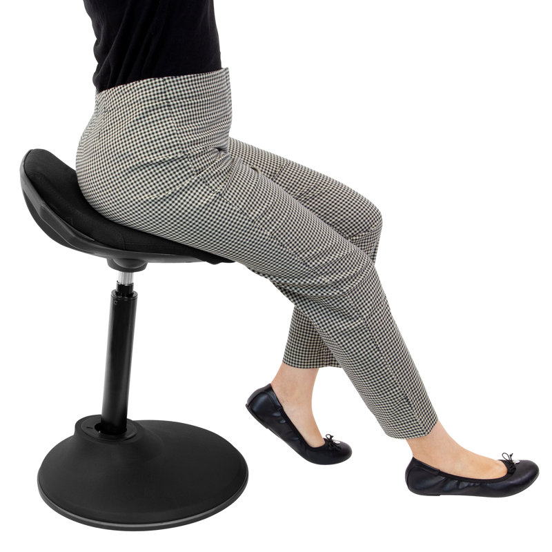 MountIt! Height Adjustable Ergonomic Sit Stand Stool, Leaning Chair